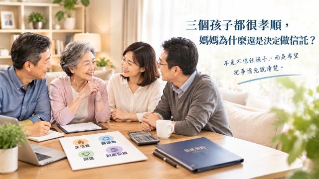 三個孩子都很孝順,媽媽為什麼還是決定做信託?