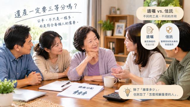 媽媽有三個孩子,遺產一定要三等分嗎?